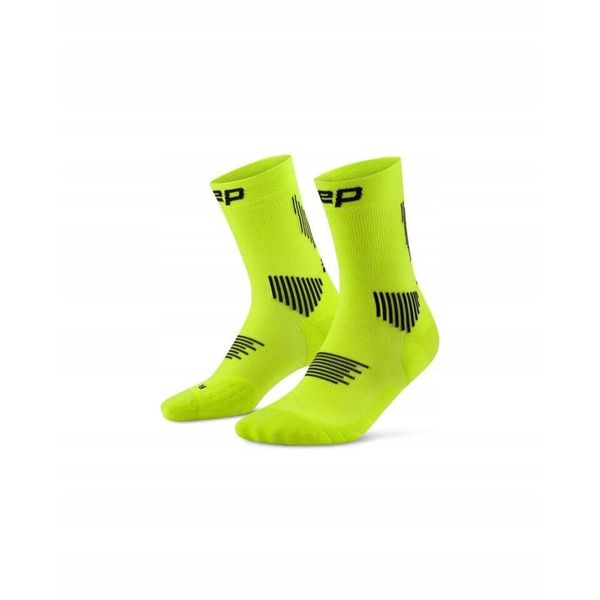 Skarpety kompresyjne CEP Compression Core 5.0 Mid Cut. Czarne odzież kompresyjna CEP, bez wzorów, z elastanu, do biegania. Za 79.00 zł.