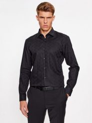 Hugo Koszula Kenno 50500965 Czarny Slim Fit. Czarne koszule Hugo, m, bez wzorów, z bawełny, bez kołnierzyka, bez ramiączek. Za 349.99 zł.