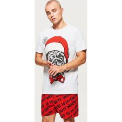 Świąteczna piżama dwuczęściowa - Szary. Niebieskie piżamy marki Reserved. Za 79.99 zł.
