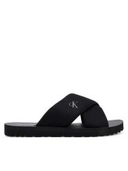 Calvin Klein Jeans Klapki Cross Sandal Crxs Tx YM0YM01223 Czarny. Czarne klapki Calvin Klein Jeans, z jeansu. Za 149.99 zł.