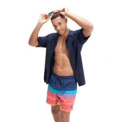 Spodenki szorty męskie Speedo Print Redondo Edge Volley. Niebieskie krótkie spodenki sportowe Speedo, m, bez wzorów. Za 199.99 zł.