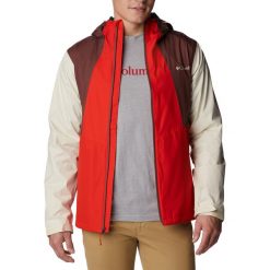 Kurtka przeciwdeszczowa męska Columbia Inner Limits II. Brązowe kurtki Columbia, m, bez wzorów, bez kaptura. Za 249.99 zł.