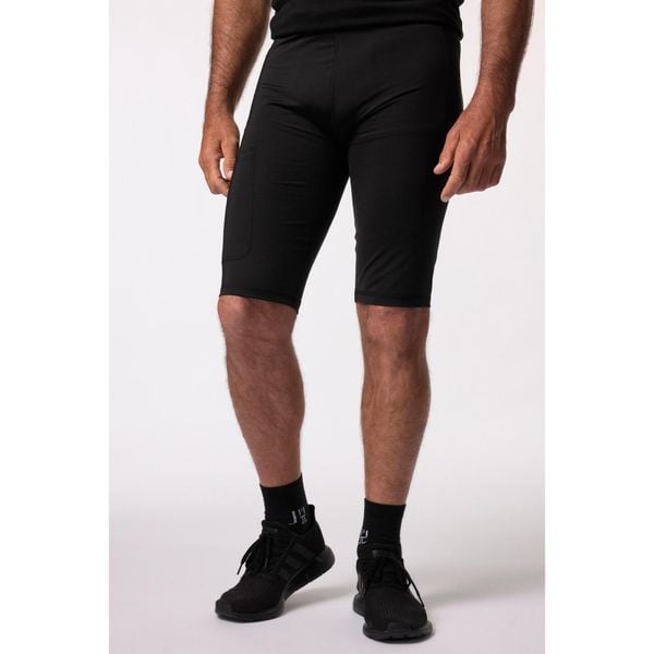 Męskie Legginsy sportowe FLEXNAMIC® fitness kieszeń na smartfon. Czarne legginsy długie sportowe JAY-PI, m, bez wzorów, z elastanu, na fitness i siłownię. W wyprzedaży za 143.99 zł.
