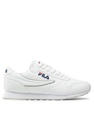 Fila Sneakersy Orbit Low 1010263.1FG Biały. Białe buty sportowe casual Fila, bez wzorów, ze skóry, bez zapięcia. Za 149.99 zł.
