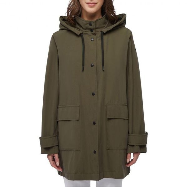 Kurtka GEOX W ILDE PARKA Zielony. Zielone kurtki Geox, bez wzorów, z tkaniny, bez kaptura. Za 505.99 zł.