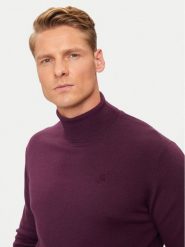 KARL LAGERFELD Golf 655058 544399 Fioletowy Regular Fit. Fioletowe golfy KARL LAGERFELD, m, bez wzorów, z wełny, bez kołnierzyka, bez ramiączek. Za 739.99 zł.