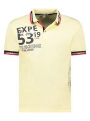Geographical Norway Koszulka polo "Krug" w kolorze żółtym rozmiar: M. Żółte koszulki polo sportowe Geographical Norway, m, bez wzorów, z bawełny, bez kołnierzyka, bez ramiączek. Za 87.81 zł.