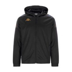 Kurtka z dresu Kappa Grevolo. Czarne kurtki treningowe Kappa, bez wzorów, z dresówki, bez kaptura, na fitness i siłownię. Za 285.50 zł.