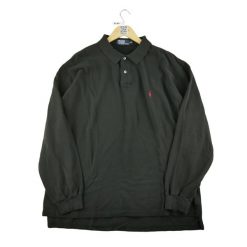 Second life - Długi Rękaw Polo Czarny dla Mężczyzn - Jak nowy. Czarne bluzki z długim rękawem RALPH LAUREN, m, bez wzorów, bez kołnierzyka, bez ramiączek, na golfa. Za 126.86 zł.