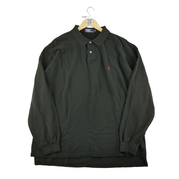 Second life - Długi Rękaw Polo Czarny dla Mężczyzn - Jak nowy. Czarne bluzki z długim rękawem RALPH LAUREN, m, bez wzorów, bez kołnierzyka, bez ramiączek. Za 126.86 zł.