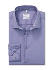 OLYMP Koszula "Level 5" - Body fit - w kolorze fioletowym rozmiar: 39. Różowe koszule Olymp, bez wzorów, z bawełny, bez kołnierzyka, bez ramiączek. Za 117.73 zł.