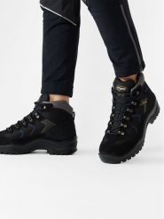 Grisport Trekkingi 13610S70G Czarny. Czarne botki sznurowane Grisport, bez wzorów, ze skóry, bez obcasa, bez zapięcia. Za 163.99 zł.