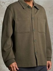 Kurtka koszulowa - khaki. Brązowe kurtki Sinsay, l, bez wzorów, bez kaptura. Za 59.99 zł.