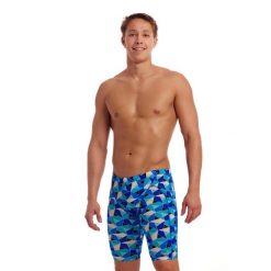 Spodenki do pływania Jammery Funky Trunks Tetra Tonic. Niebieskie odzież kąpielowa Funky Trunks, m, bez wzorów, sportowe. Za 219.00 zł.
