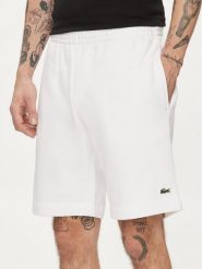 Lacoste Szorty sportowe GH9627 Biały Regular Fit. Białe krótkie spodenki sportowe LACOSTE, m, bez wzorów, z bawełny. Za 289.99 zł.