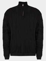 Redefined Rebel Sweter Santino 222072 Czarny Regular Fit. Czarne swetry rozpinane Redefined Rebel, m, bez wzorów, z bawełny, bez kołnierzyka, bez ramiączek. Za 139.99 zł.