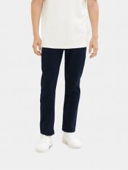 Tom Tailor Spodnie materiałowe 1037552 Granatowy Regular Fit. Niebieskie spodnie materiałowe Tom Tailor, m, bez wzorów, z bawełny. Za 199.99 zł.