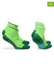 Norfolk Skarpety trekkingowe (2 pary) "Cheetah" w kolorze zielonym rozmiar: 43-46. Zielone skarpety Norfolk, bez wzorów, z materiału. Za 43.99 zł.