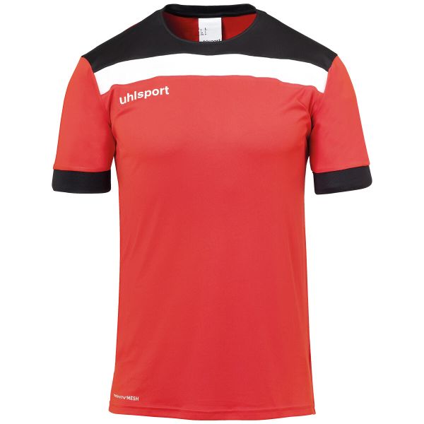 Polo Uhlsport Offense 23. Czarne koszulki polo Uhlsport, xl, bez wzorów, z materiału, bez kołnierzyka, bez ramiączek, do piłki nożnej. W wyprzedaży za 108.95 zł.