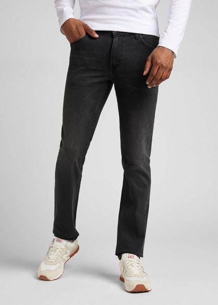 Męskie Spodnie Jeansowe Lee Daren Zip Fly Asphalt Rocker L707ADER 112322224, W33 L32. Czarne spodnie materiałowe Lee, na imprezę, l, bez wzorów, z bawełny, klasyczne. Za 249.99 zł.