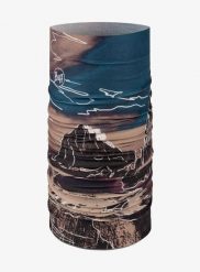 Chusta wielofunkcyjna Buff Coolnet UV Insect Shield - teroy multi. Brązowe szaliki Buff, bez wzorów, z elastanu. Za 109.99 zł.