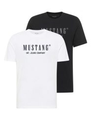 2 Pak Męski T-Shirt Koszulka Mustang Style Alex Biała Czarna Logo. Białe t-shirty Mustang, m, bez wzorów, bez kołnierzyka, bez ramiączek. Za 99.99 zł.