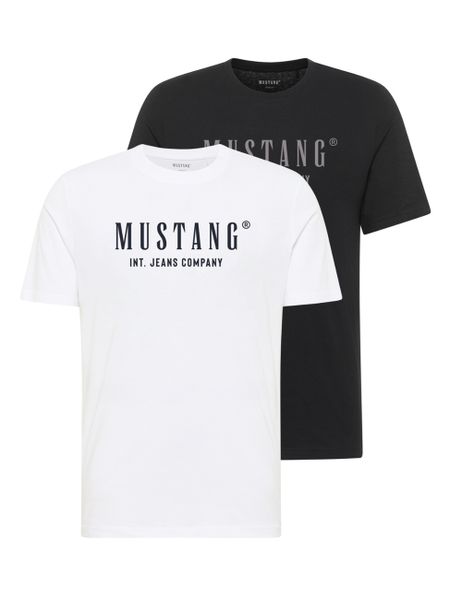 2 Pak Męski T-Shirt Koszulka Mustang Style Alex Biała Czarna Logo. Białe t-shirty Mustang, m, bez wzorów, bez kołnierzyka, bez ramiączek. Za 99.99 zł.