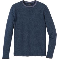 Sweter z bawełny z recylingu bonprix ciemnoniebieski melanż. Swetry nierozpinane marki bonprix. Za 89.99 zł.