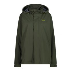 Kurtka przeciwdeszczowa z kapturem CMP Snaps. Zielone kurtki CMP, bez wzorów, z kapturem. Za 340.00 zł.
