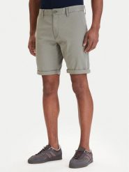 Tommy Jeans Szorty materiałowe Scanton DM0DM22852 Zielony Slim Fit. Zielone szorty Tommy Jeans, m, bez wzorów, z bawełny. Za 289.99 zł.