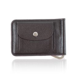 Portfel męski z zapinaną kieszonką SW37 BROWN. Brązowe portfele bez wzorów. Za 58.99 zł.