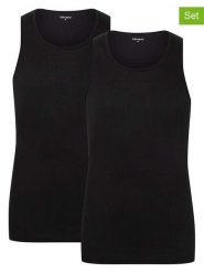 Camano Podkoszulki (2 szt.) w kolorze czarnym rozmiar: L. Czarne podkoszulki camano, l, bez wzorów, z bawełny, bez ramiączek. Za 56.99 zł.