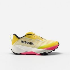 Buty do biegania w terenie męskie Kiprun Kipsummit. Żółte buty do biegania KIPRUN, bez wzorów, bez zapięcia, do biegania. Za 349.99 zł.