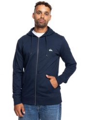 Bluza na zamek BASIC ZIP Mężczyźni. Brązowe bluzy z kapturem Quiksilver, m, bez wzorów, z bawełny, z kapturem. Za 219.99 zł.