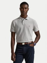 Polo Ralph Lauren Polo 710680784466 Szary jasny Custom Slim Fit. Szare koszulki polo Polo Ralph Lauren, l, bez wzorów, z bawełny, bez kołnierzyka, bez ramiączek. Za 599.99 zł.