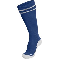 Getry piłkarskie dla dorosłych Hummel Element Football Sock. Niebieskie legginsy długie sportowe Hummel, bez wzorów, do piłki nożnej. Za 22.00 zł.