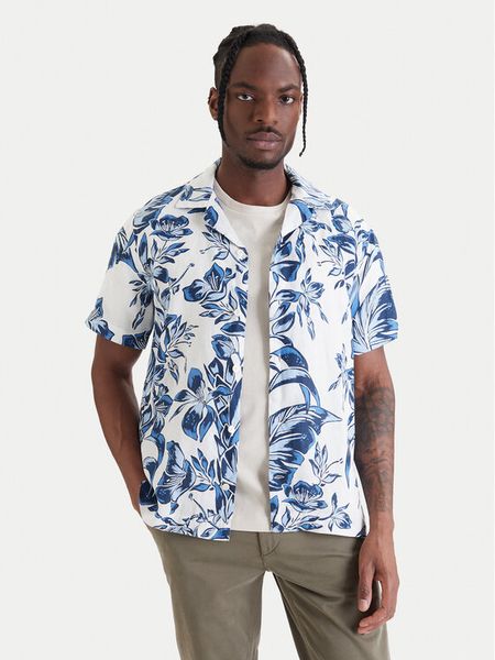 Tommy Hilfiger Koszula MW0MW42403 Niebieski Regular Fit. Niebieskie koszule Tommy Hilfiger, m, bez wzorów, ze lnu, bez kołnierzyka, bez ramiączek. Za 489.99 zł.