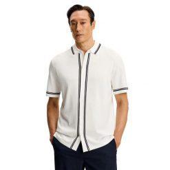 Polo J.Lindeberg Nicolai. Białe koszulki polo J.LINDEBERG, m, bez wzorów, bez kołnierzyka, bez ramiączek, na golfa. Za 629.00 zł.