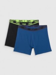 4F Bielizna bokserki (2-pack) męskie 4F x Robert Lewandowski - czarne M. Czarna bokserki 4F, m, bez wzorów, z bawełny. Za 89.99 zł.