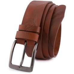 Pasek skórzany BELTIMORE r.115-130 cm E35 brązowy. Brązowe paski bez wzorów. Za 65.99 zł.