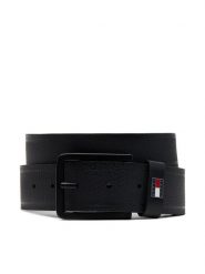 Tommy Jeans Pasek Męski Tjm Elevated Flag Leather 3.5 AM0AM13291 Czarny. Czarne paski Tommy Jeans, bez wzorów, z jeansu. Za 159.99 zł.