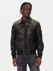 Aeronautica Militare Kurtka skórzana 252PN0895U100839 Czarny Regular Fit. Czarne kurtki Aeronautica Militare, m, bez wzorów, ze skóry, bez kaptura. Za 3,389.00 zł.