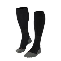 Męskie skarpety sportowe Falke Compression. Czarne skarpetki sportowe Falke, bez wzorów, z materiału. Za 360.99 zł.