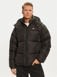 Tommy Jeans Kurtka puchowa Alaska DM0DM19537 Czarny Loose Fit. Czarne kurtki Tommy Jeans, m, bez wzorów, z jeansu, bez kaptura. Za 589.99 zł.