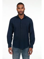 The Time of Bocha Koszula - Regular fit - w kolorze granatowym rozmiar: S. Niebieskie koszule The Time of Bocha, s, bez wzorów, bez kołnierzyka, bez ramiączek. Za 173.99 zł.