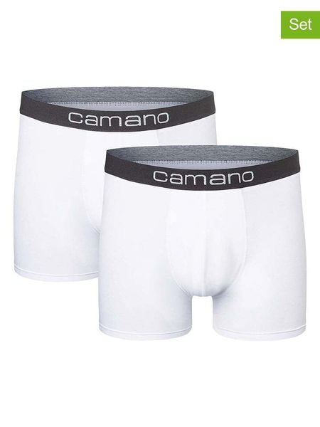 Camano Bokserki (2 pary) w kolorze białym rozmiar: XXL. Białe bokserki camano, xxl, bez wzorów. Za 52.67 zł.