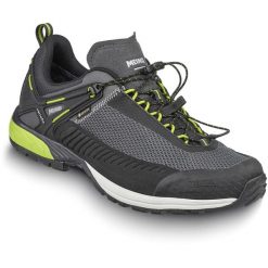 Buty trekkingowe męskie MEINDL Speed Trail GTX, z membraną Gore-Tex. Szare buty trekkingowe MEINDL, bez wzorów, z gore-texu, bez zapięcia. W wyprzedaży za 521.95 zł.