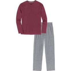 Piżama bonprix bordowo-szary melanż. Niebieskie piżamy marki Reserved. Za 37.99 zł.