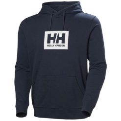 Bluza z kapturem Helly Hansen Box. Niebieskie bluzy z kapturem Helly Hansen, na lato, m, bez wzorów, z bawełny, z kapturem. Za 358.25 zł.