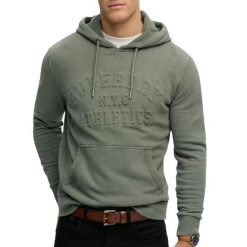 Bluza z kapturem Superdry Athletic Emboss Relaxed. Zielone bluzy z kapturem Superdry, l, z aplikacjami, z bawełny, z kapturem. Za 333.65 zł.